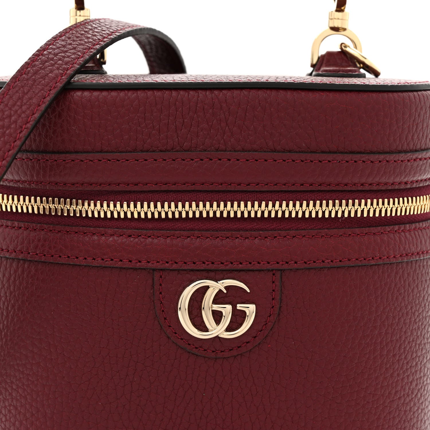 Gucci Calfskin Mini Bamboo Top Handle Shoulder Bag Rosso 8 of 10