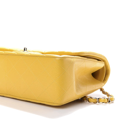 Chanel Caviar Quilted Jumbo Double Flap Yellow 6 of 11