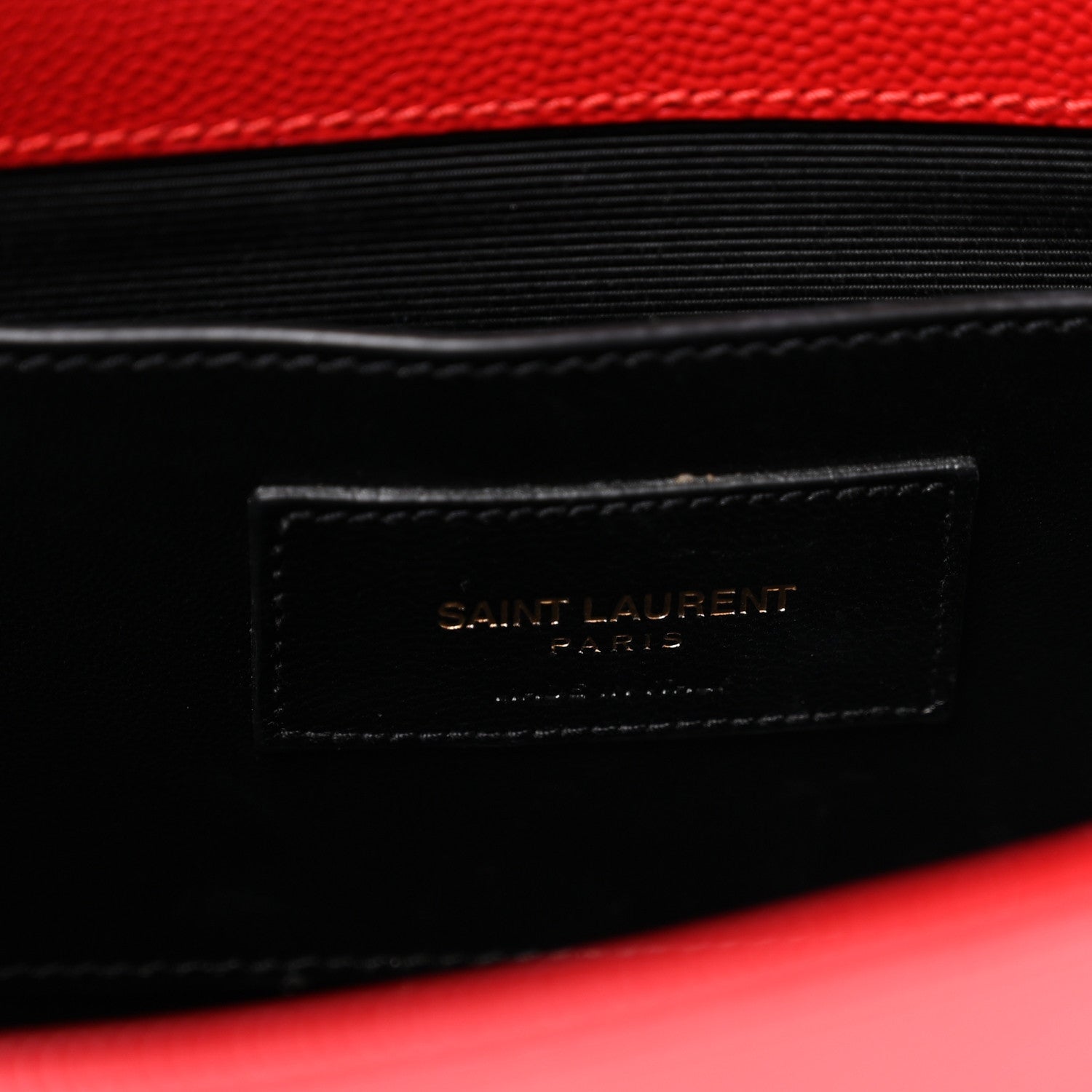 Saint Laurent Grain De Poudre Classic Monogram Cassandre Clutch New Red 6 of 7
