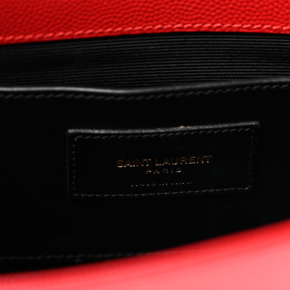 Saint Laurent Grain De Poudre Classic Monogram Cassandre Clutch New Red 6 of 7