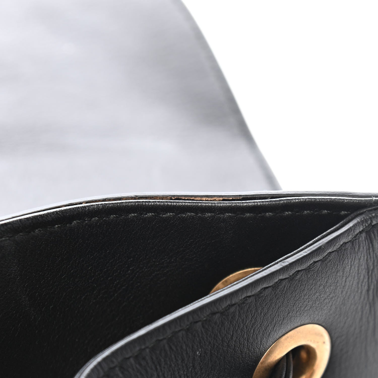 Gucci Calfskin Web GG Marmont Flap Chain Backpack Black 12 of 13