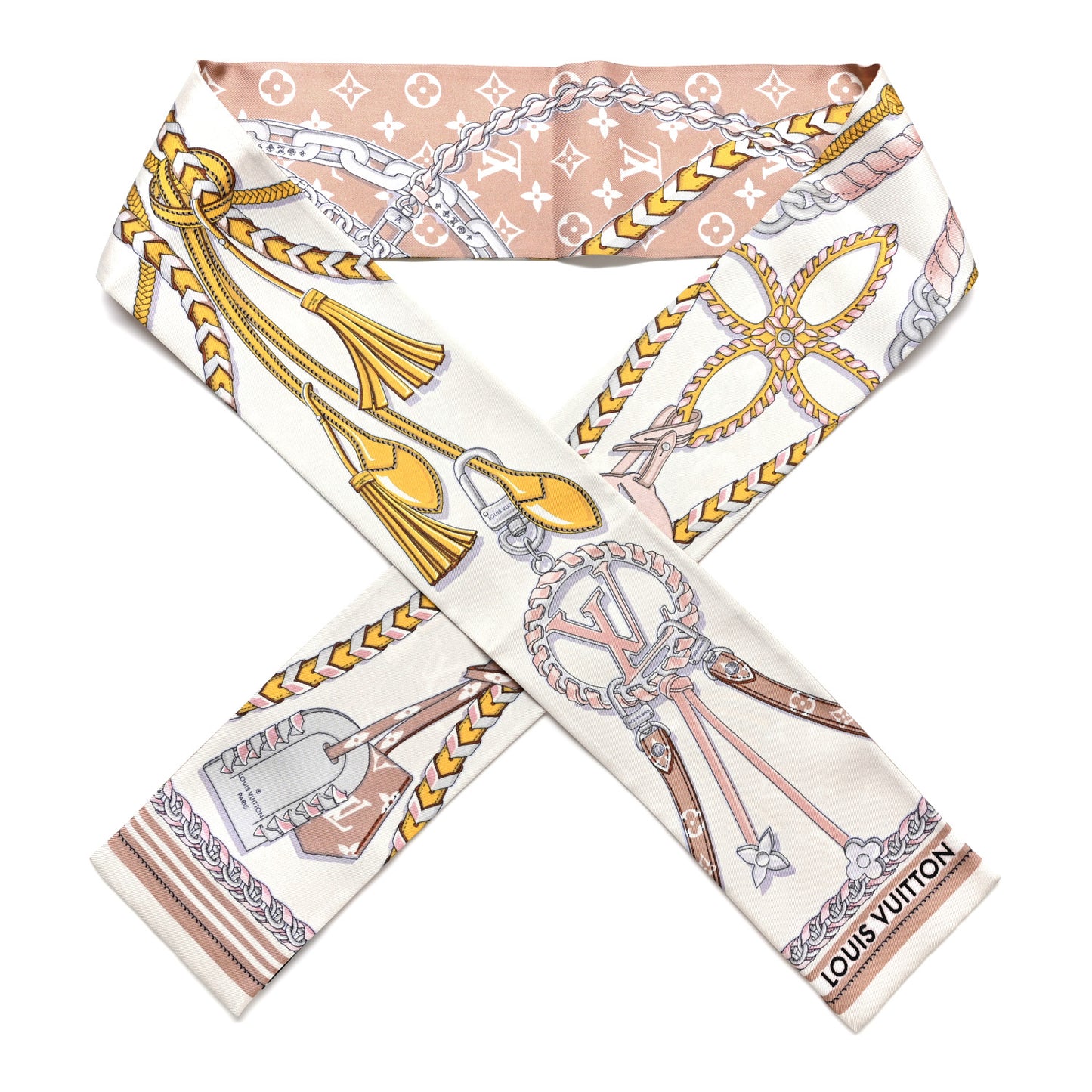 Silk Mix And Straps Bandeau Rose Clair