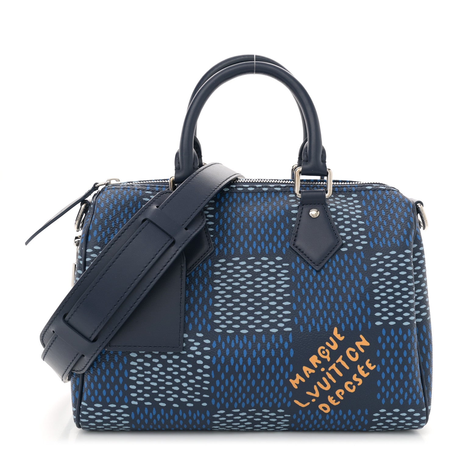 Louis Vuitton Damier Heritage Speedy Bandouliere 25 Blue 1 of 10