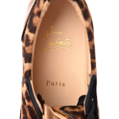 Christian Louboutin Pony Hair Spikes Orlato Flat Sneakers 38.5 Leopard 6 of 12