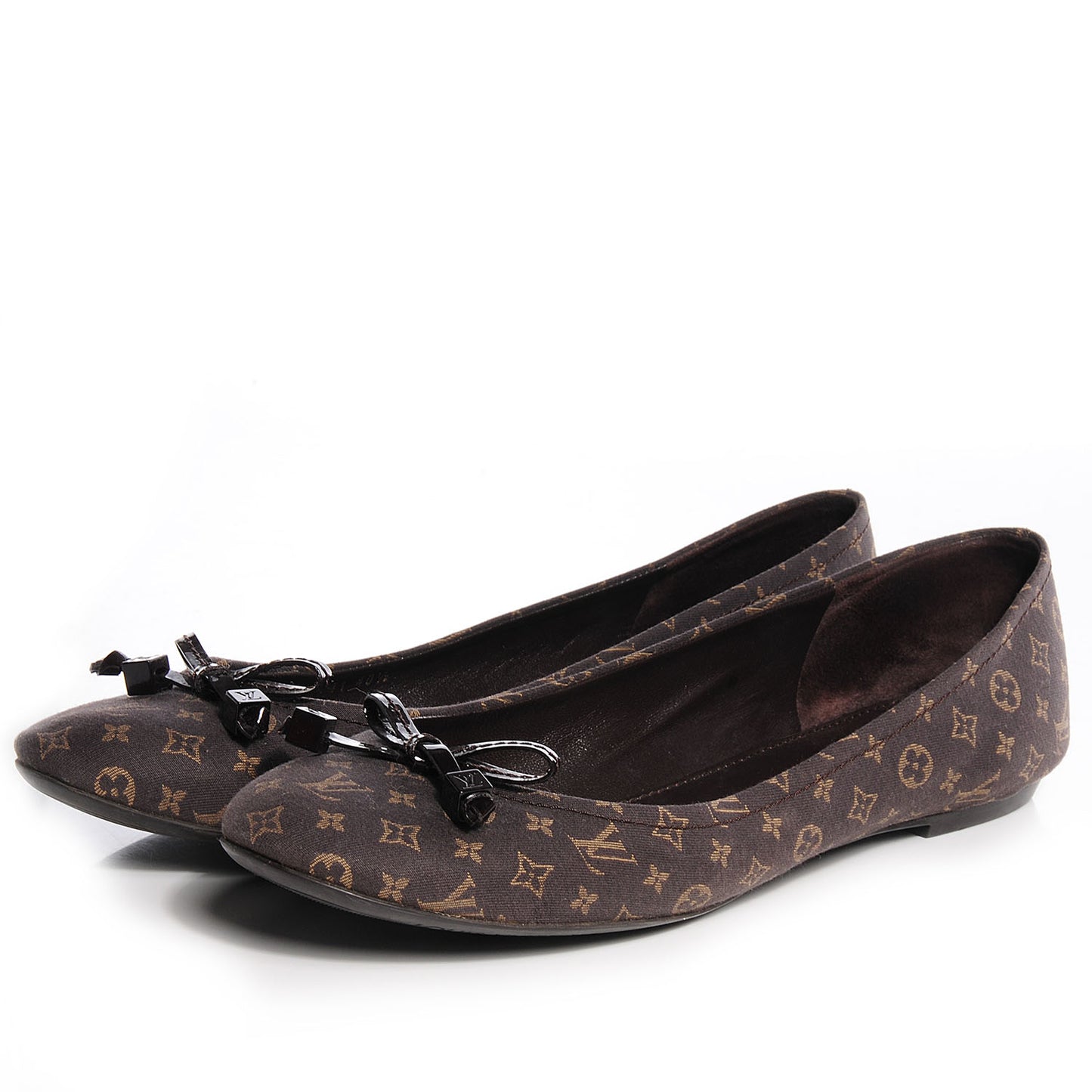 Monogram Canvas Idylle Debbie Ballerina Flats 40.5 Fusain