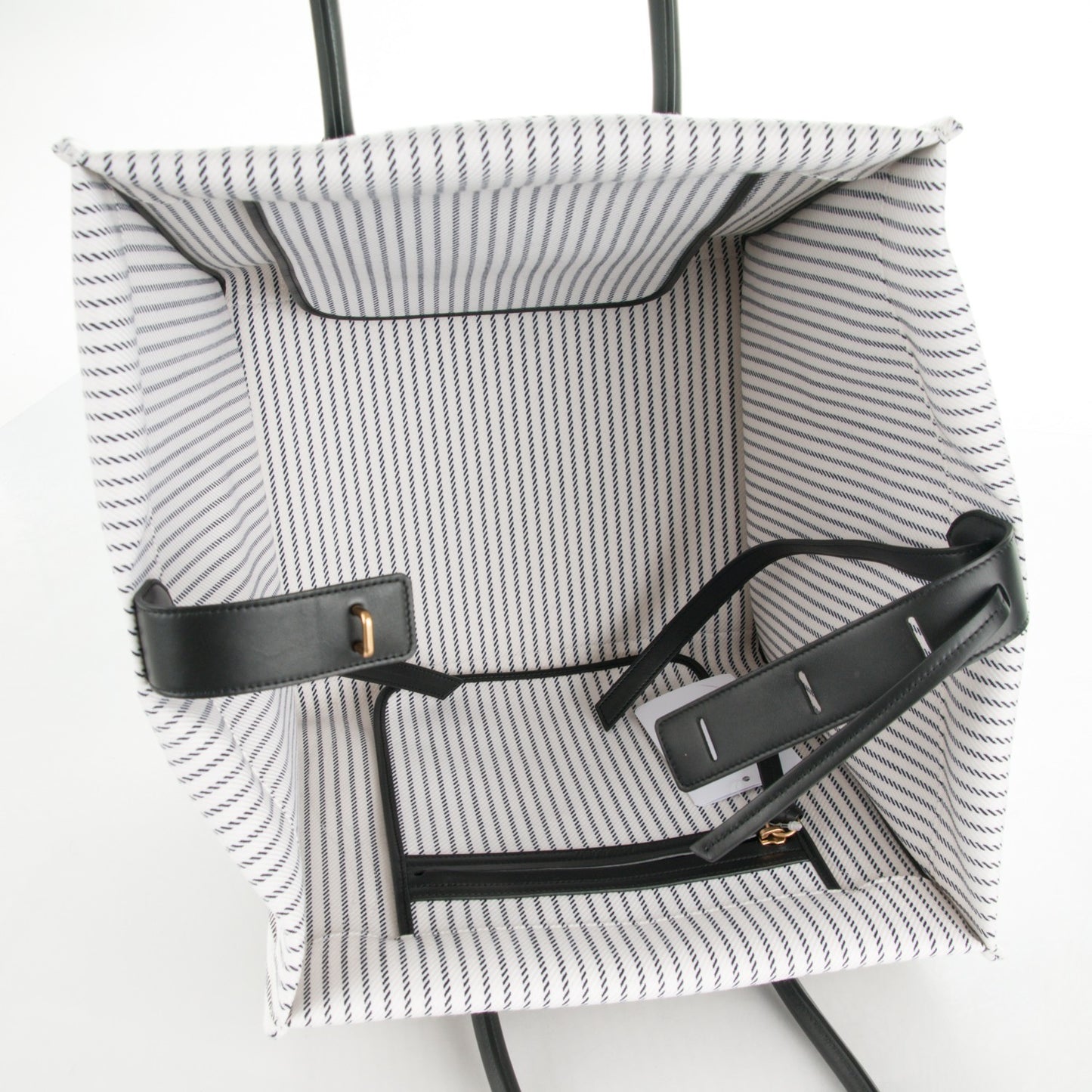 Cotton Canvas Striped Medium Phantom Luggage White Navy