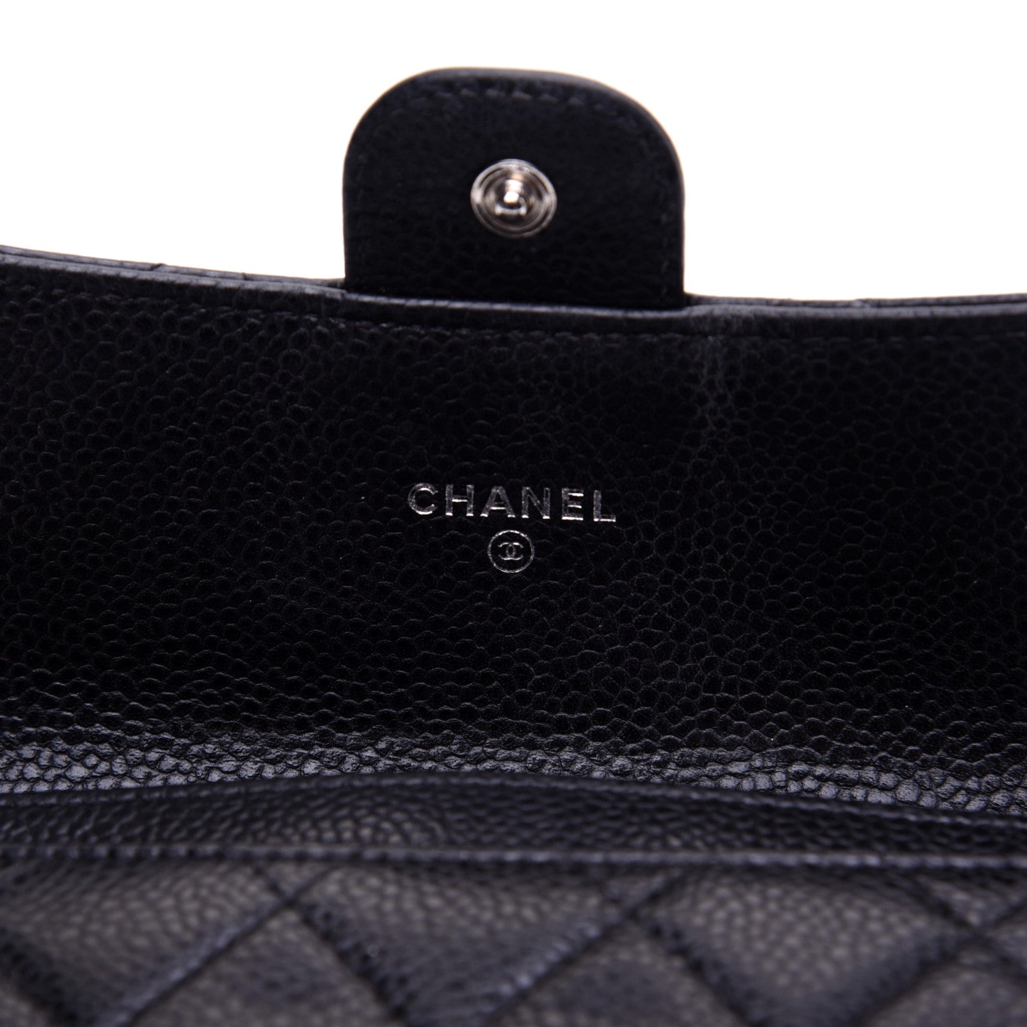 Chanel Caviar Quilted Small Flap Wallet Black 10 of 12