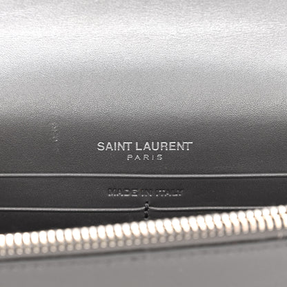 Saint Laurent Smooth Calfskin Classic Monogram Kate Tassel Chain Wallet Asphalt 6 of 9