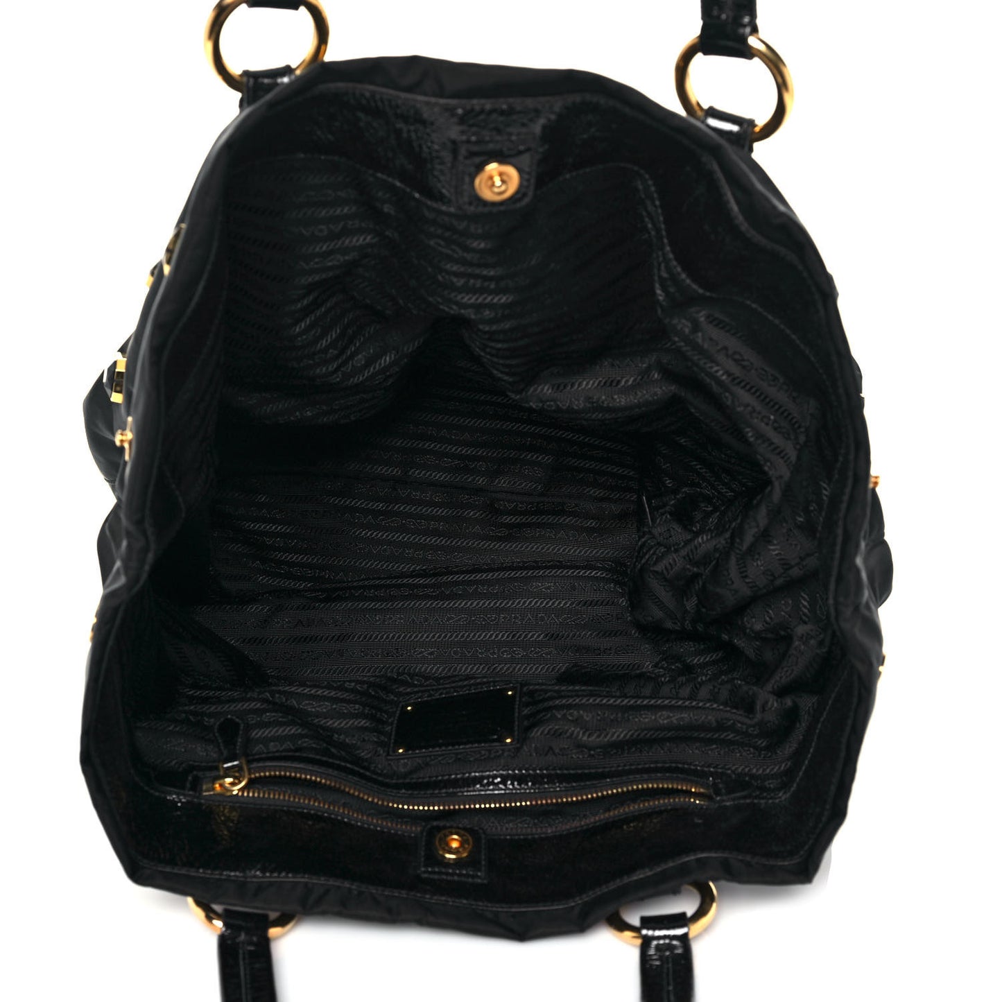 Tessuto Nylon Pietre Jeweled Tote Black