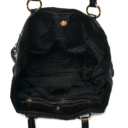 Prada Tessuto Nylon Pietre Jeweled Tote Black 10 of 13