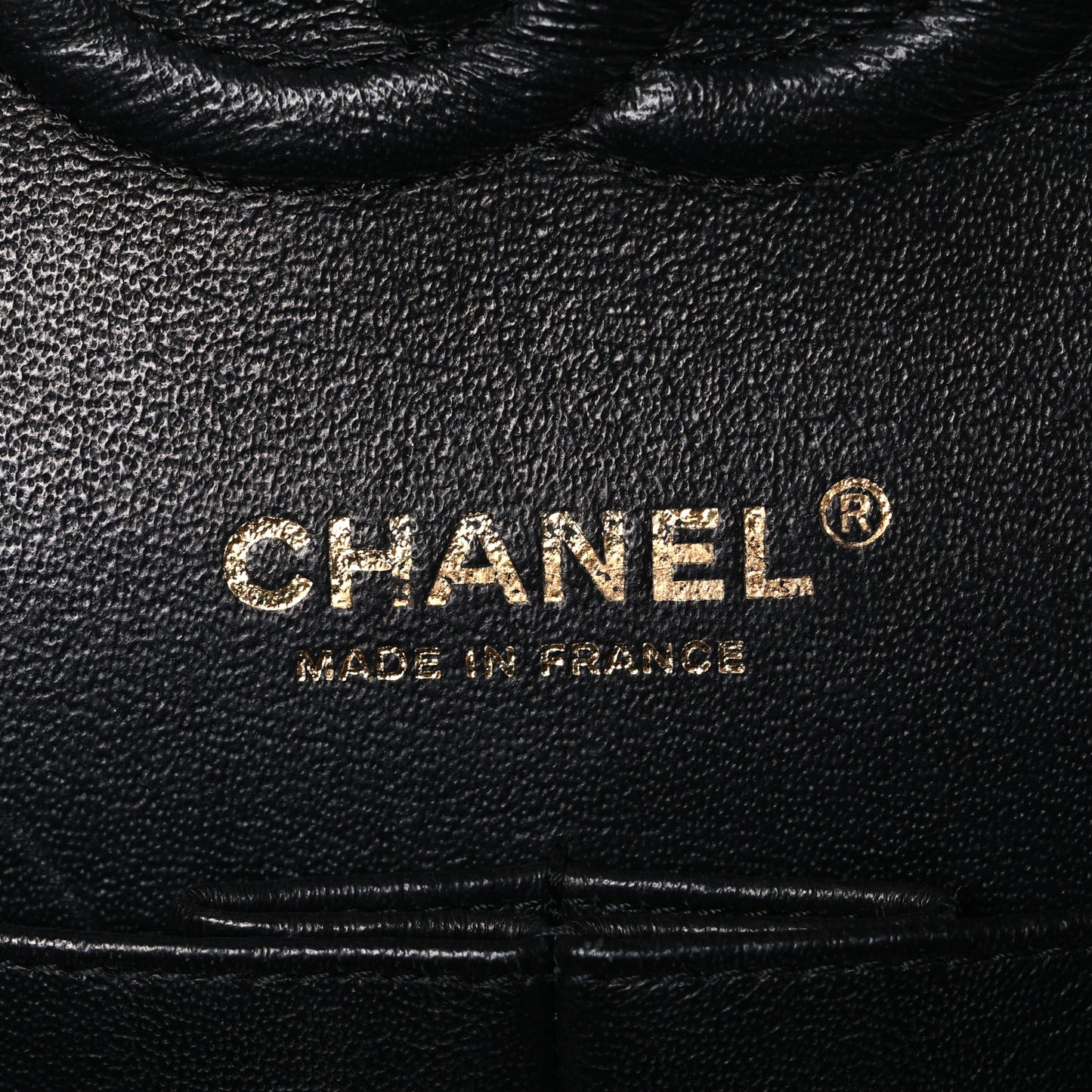 Patent Quilted Medium Double Flap Black