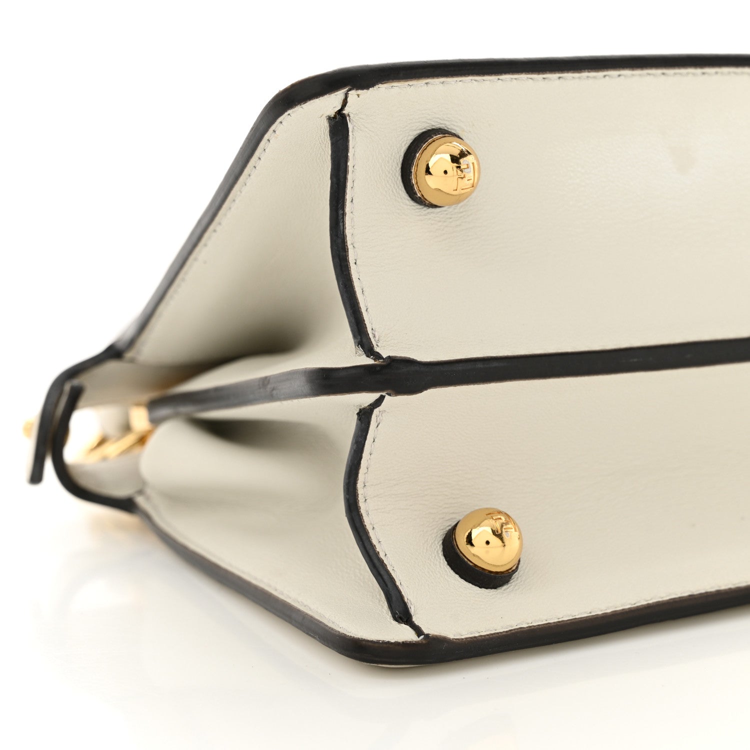 Fendi Shiny Nappa Petite Peekaboo I SEE U Satchel White 10 of 16