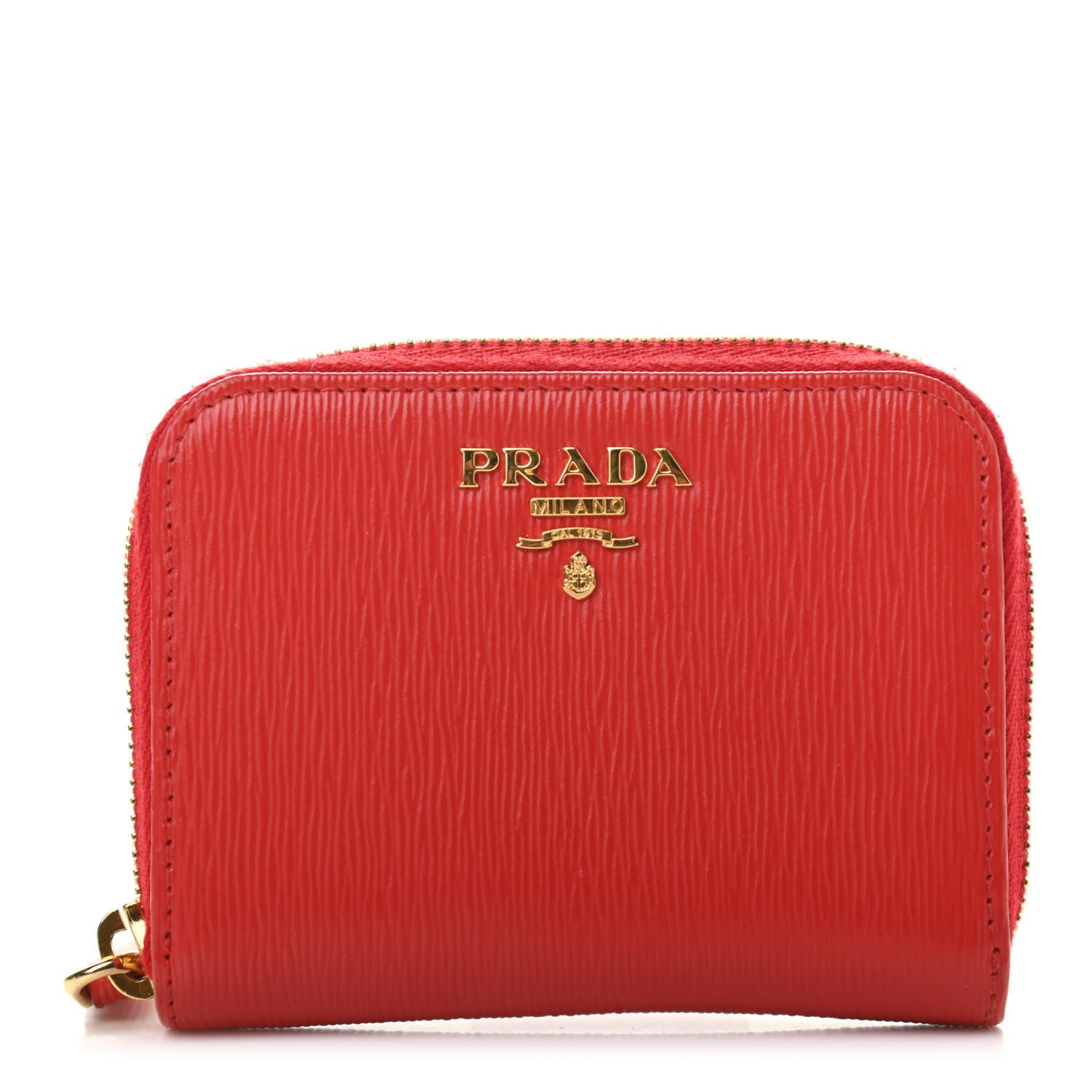Prada Vitello Move Metal Coin Purse Lacca 1 of 6
