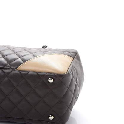Chanel Calfskin Quilted Cambon Large Bowler Brown Beige 10 of 13