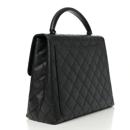 Chanel Caviar Quilted Jumbo Kelly Flap Black 3 of 10