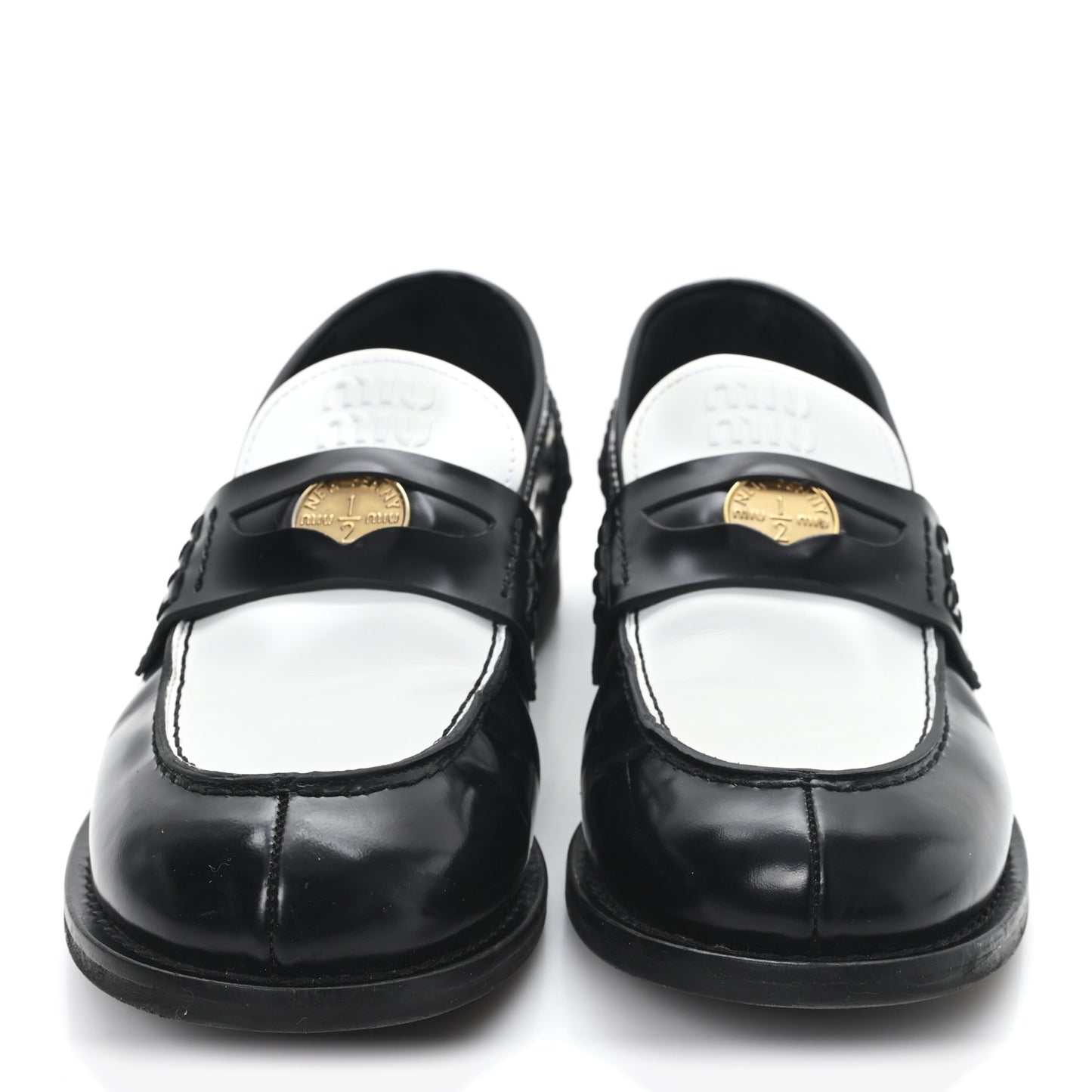 Spazzolato Penny Loafer 39 Black White