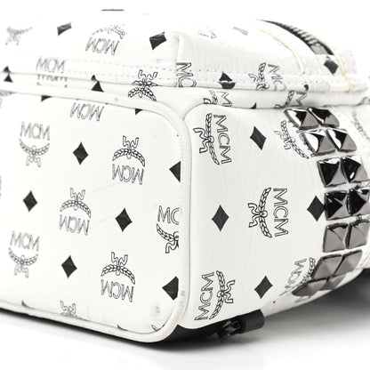 MCM Visetos Side Stud X-Mini Stark Bebe Boo Backpack White 8 of 10