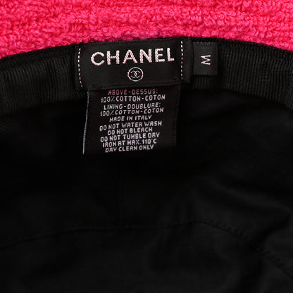 Chanel Cotton Terry Cloth CC Bucket Hat M Green Pink 8 of 10