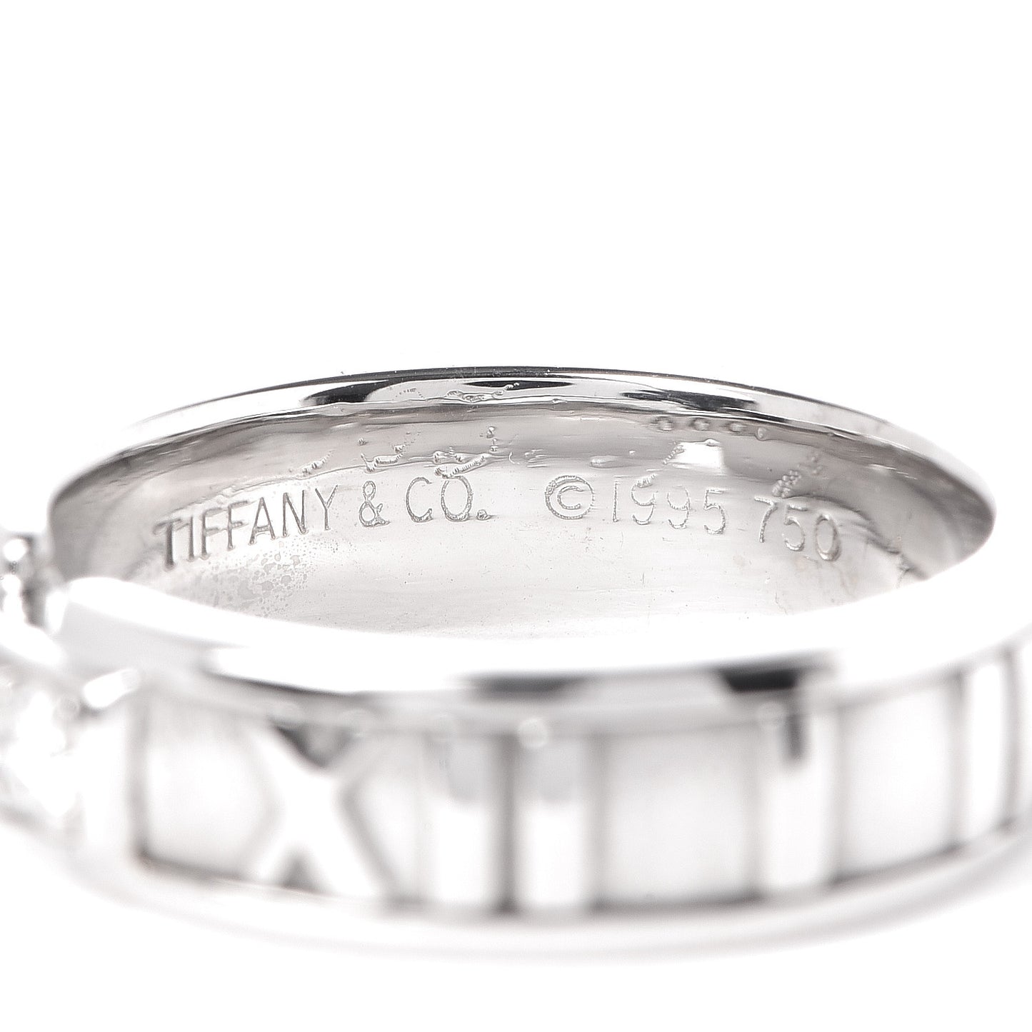18K White Gold Diamond Atlas Ring 50 5.5