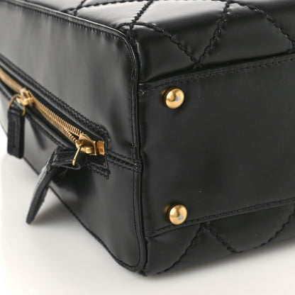 Chanel Calfskin Stitch Surpique Bowler Black 7 of 8
