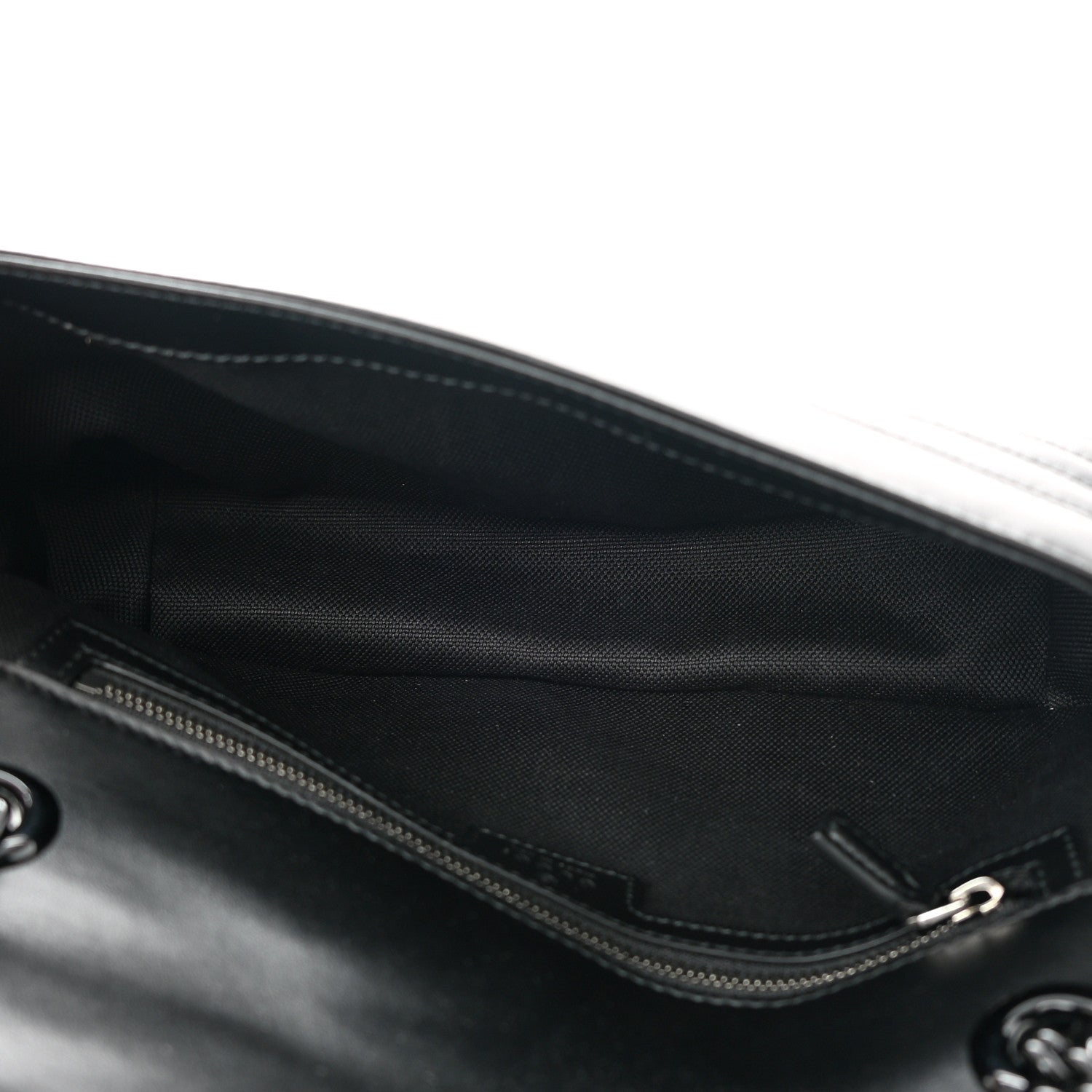 Gucci Calfskin Matelasse Monochrome Small GG Marmont Shoulder Bag Black 5 of 11