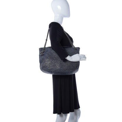 Chanel Caviar Quilted Simply CC Hobo Dark Blue 2 of 16