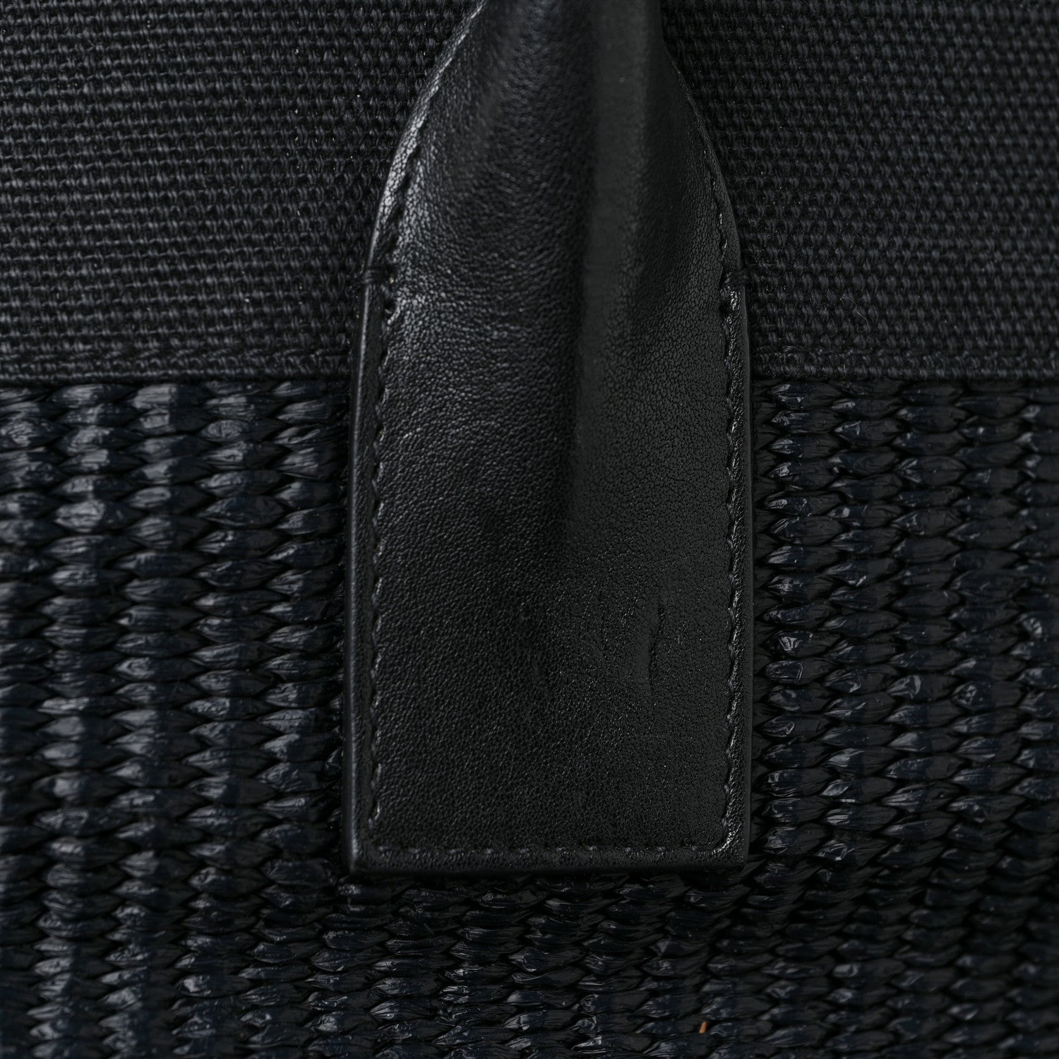 Saint Laurent Raffia Linen Calfskin Rive Gauche Tote Black 16 of 18