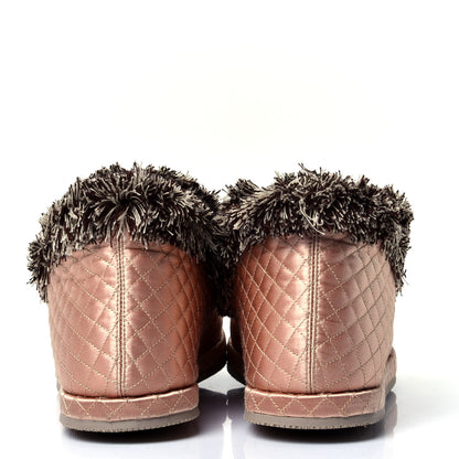 Gucci Satin Quilted Womens Fria Horsebit Loafers 37 Apricot Beige 6 of 11