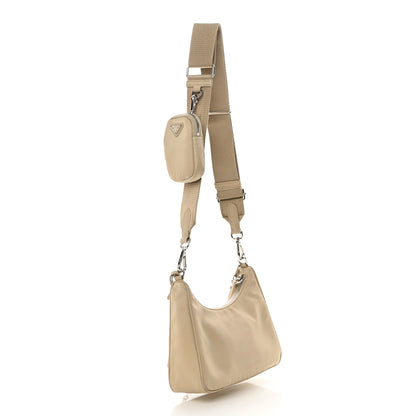 Prada Re-Nylon Saffiano Re-Edition 2005 Shoulder Bag Deserto 3 of 16