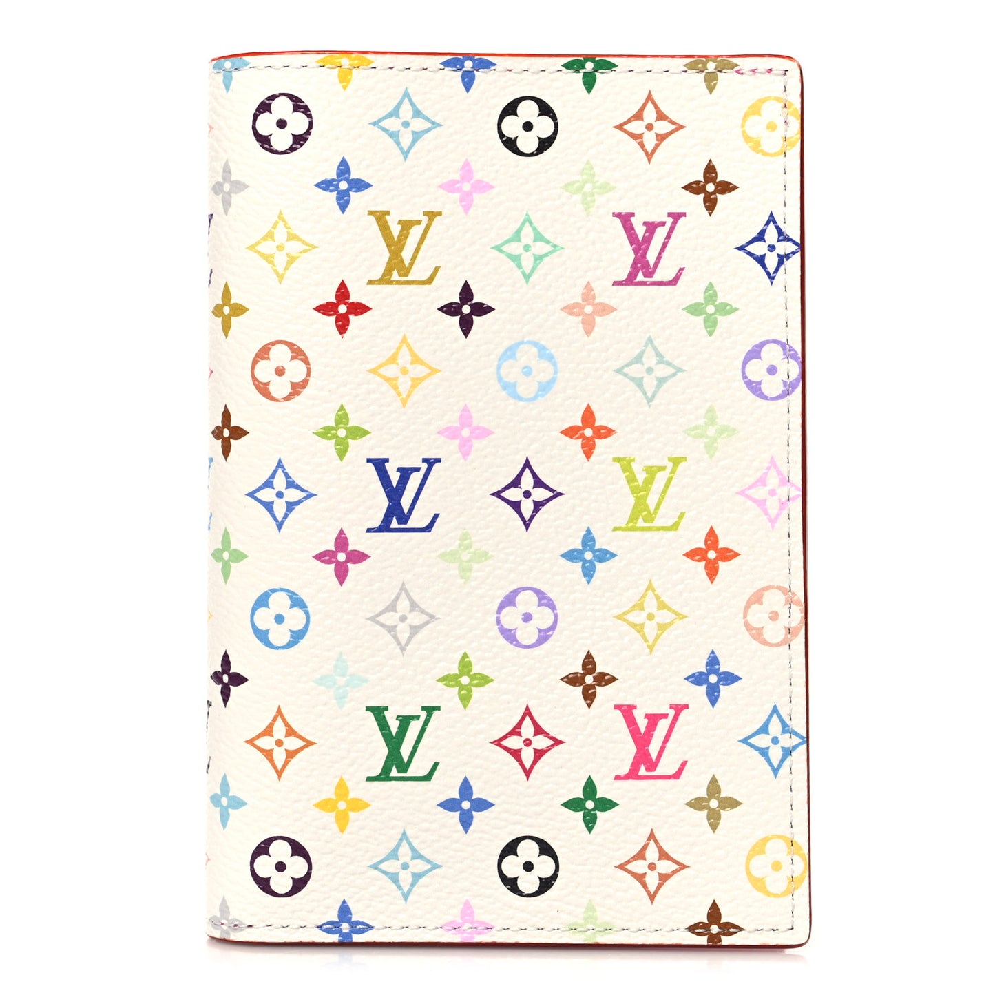 LV X TM Monogram Multicolor Passport Cover White