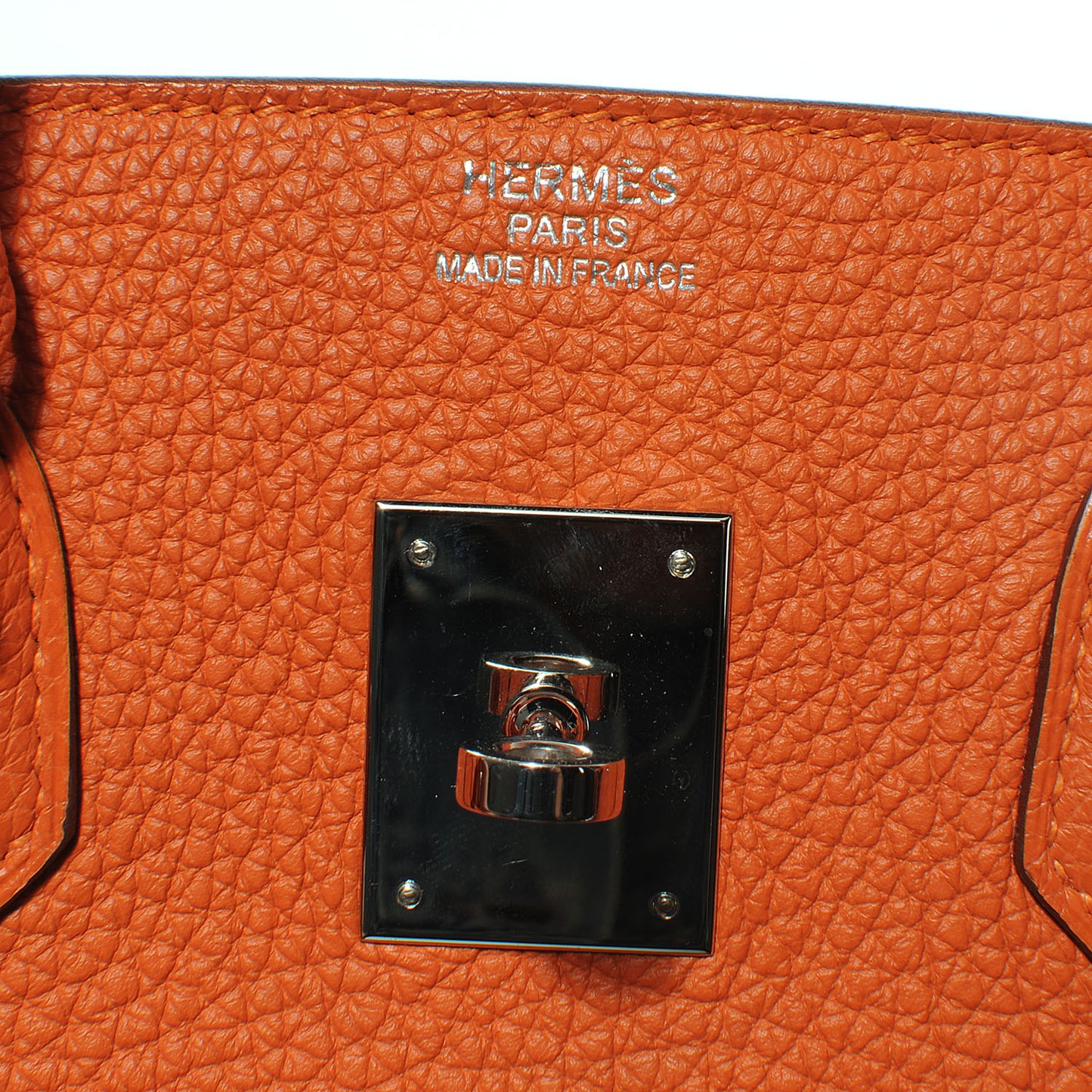Taurillon Clemence Birkin 35 Orange