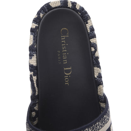 Christian Dior Oblique D-Way Platform Sandal 37 Deep Blue 6 of 9
