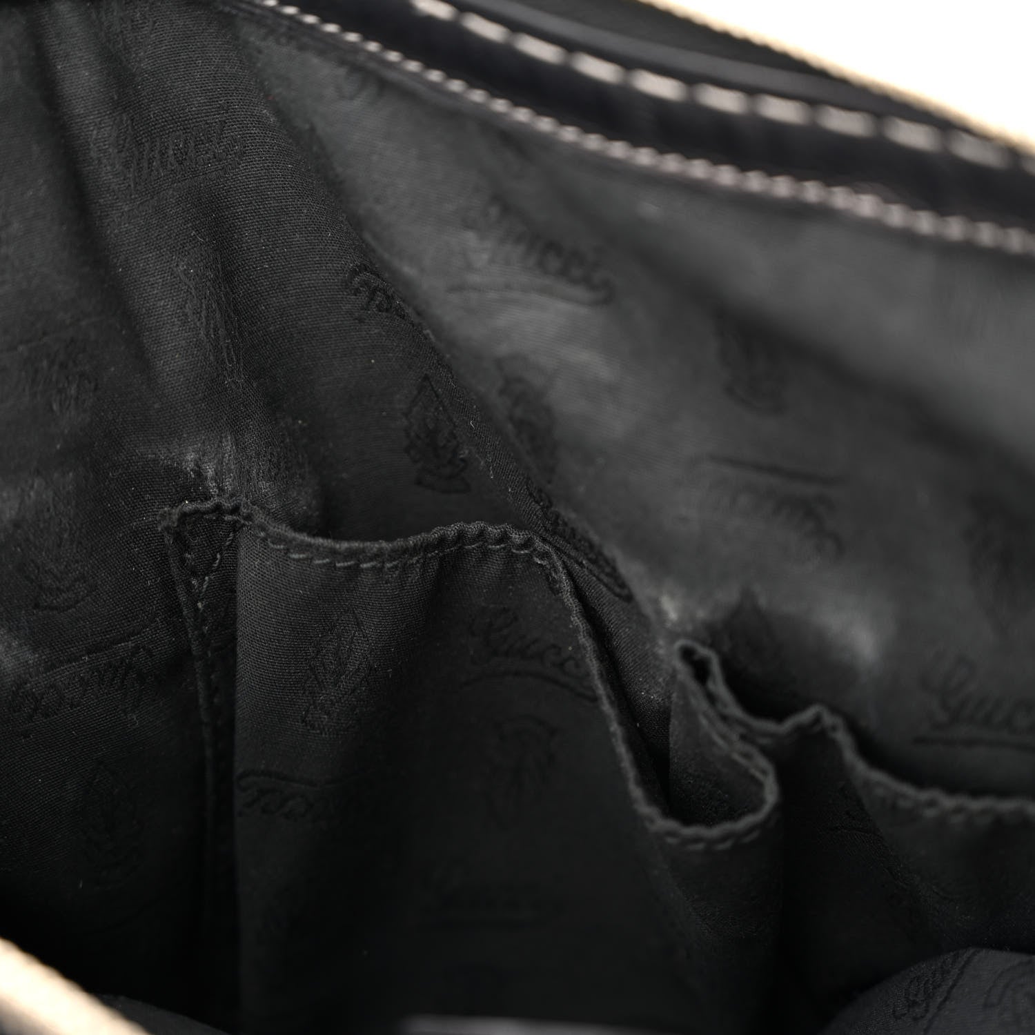Gucci Calfskin Crest Boule Hobo Black 8 of 15