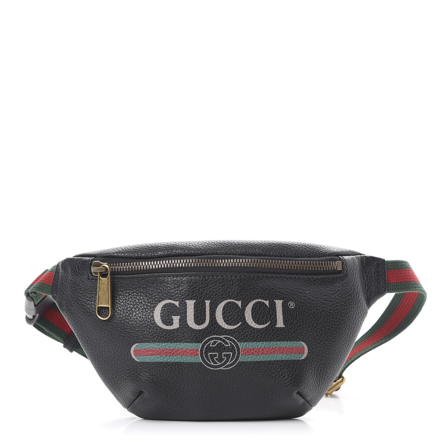 Gucci Grained Calfskin Small Logo Belt Bag Black 1 of 9