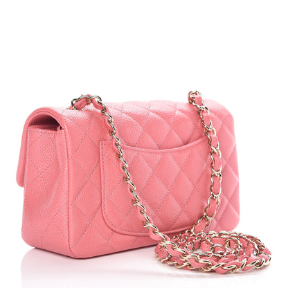 Chanel Iridescent Caviar Quilted Mini Rectangular Flap Pink 3 of 10