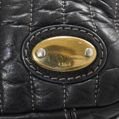 Chloe Leather Quilted Large Bay Tote Black 10 of 10