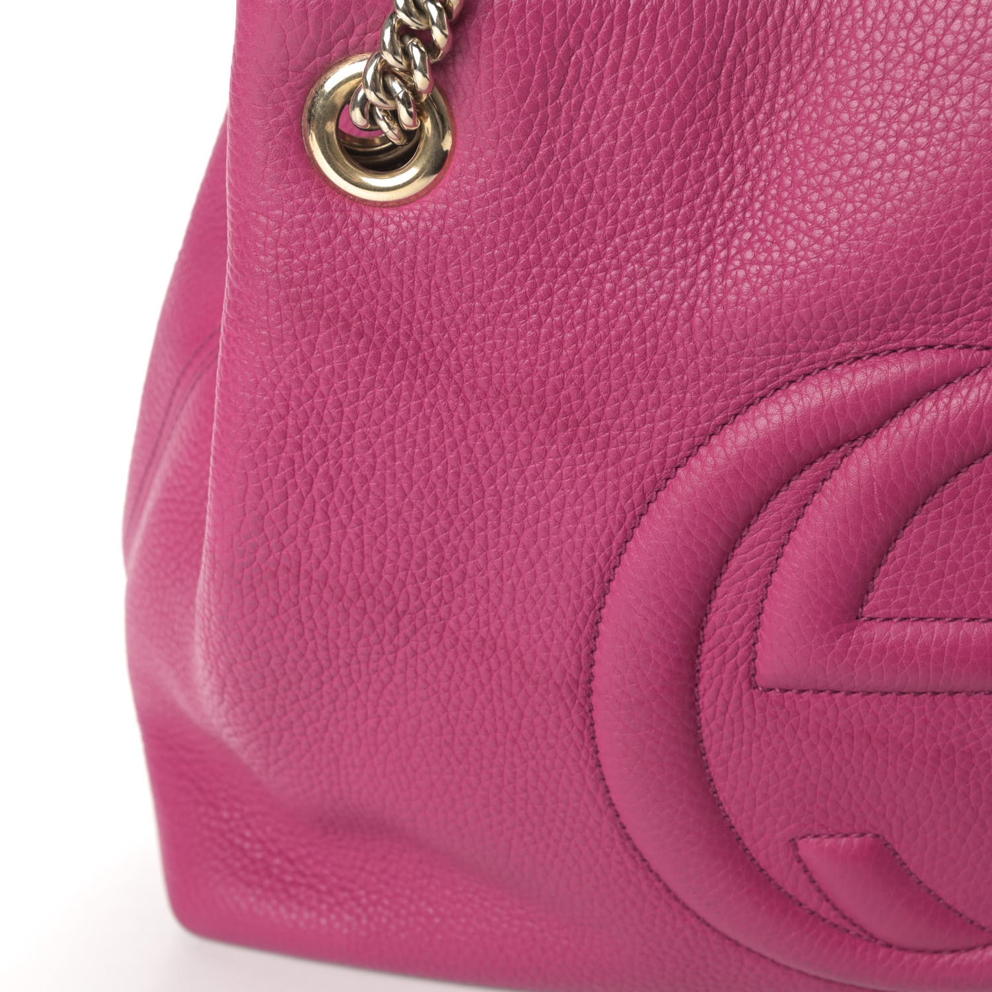 Cellarius Calfskin Medium Soho Chain Shoulder Bag Bright Bouganville