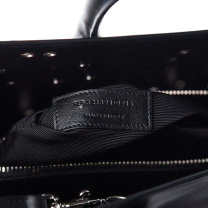 Saint Laurent Calfskin Perforated Bandana Studded Small Sac De Jour Black 7 of 10