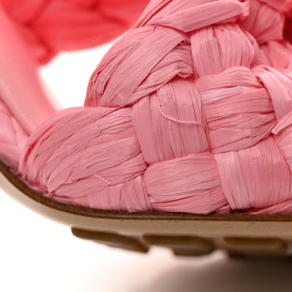 Bottega Veneta Raffia Twisted Intrecciato Stretch Mule Sandals 35 Blossom 9 of 9