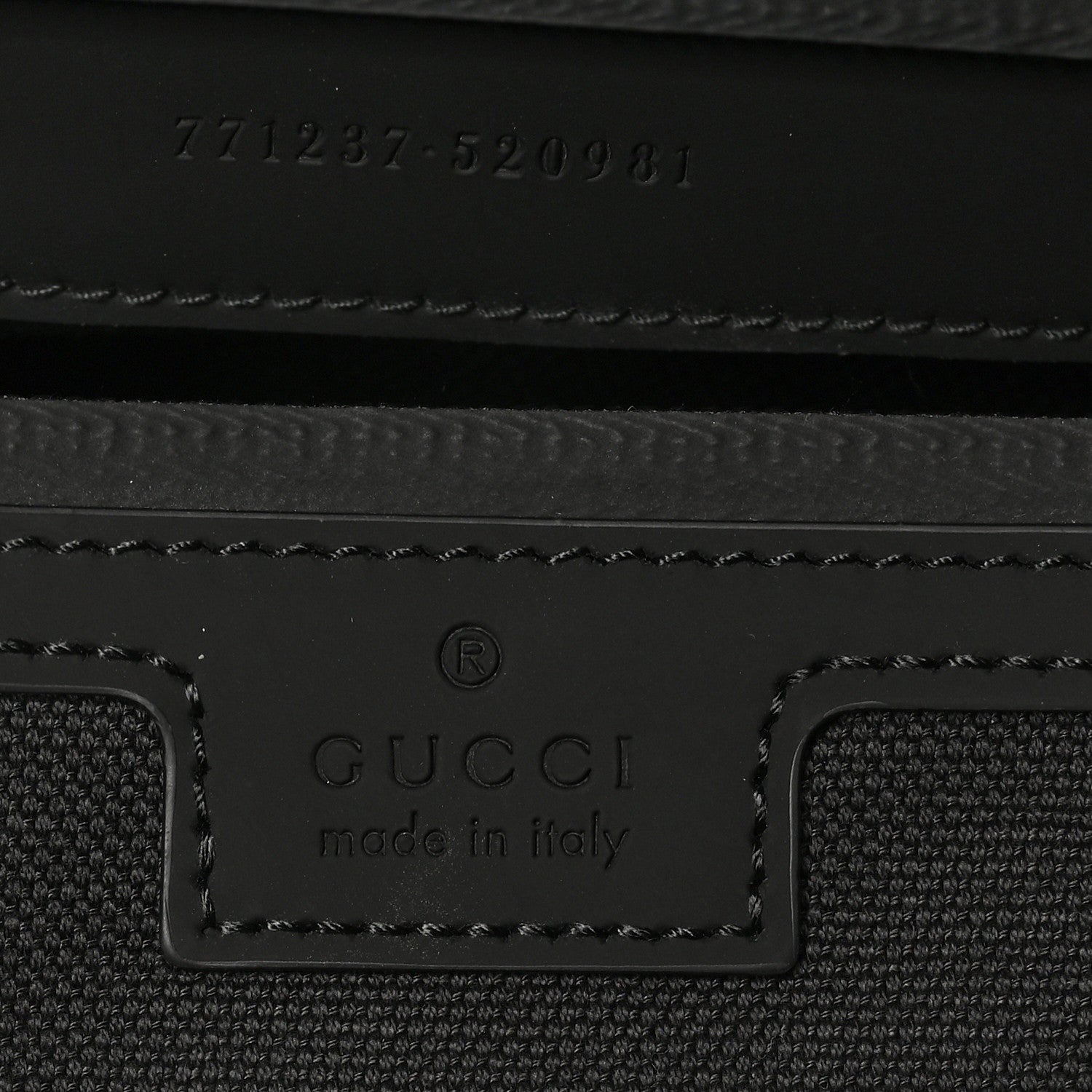 Gucci Rubber Effect GG Embossed Large Duffle Bag Black 5 of 9