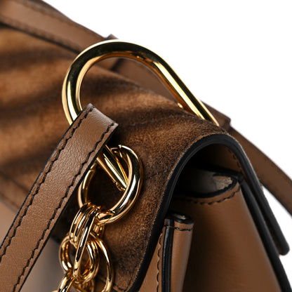 Chloe Suede Calfskin Quilted Drew Bijou Shoulder Bag Nut 14 of 16