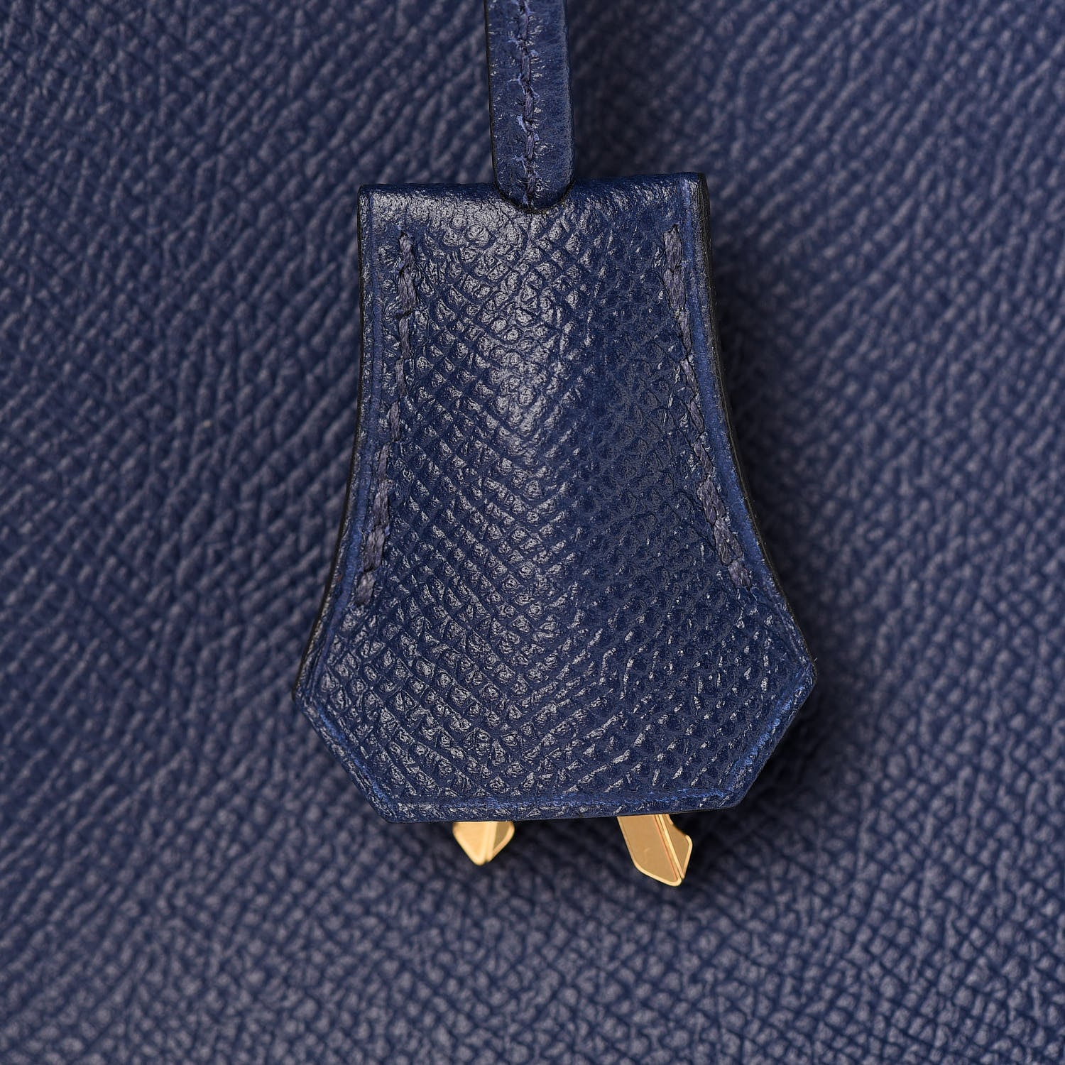 Hermes Epsom Horseshoe Birkin 35 Bleu Saphir Etain 30 of 35