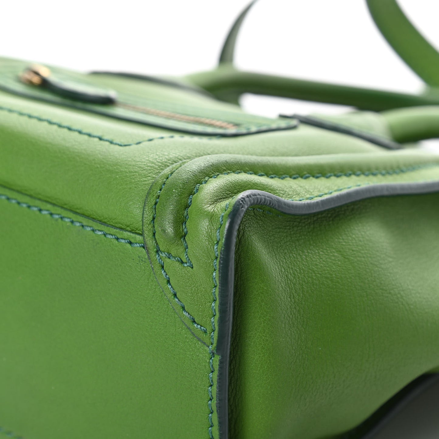 Smooth Calfskin Nano Luggage Grass Green