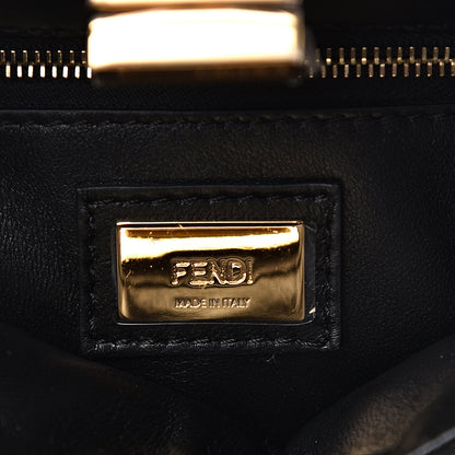 Fendi Nappa Crystal Star Embroidered XS Peekaboo Iconic Satchel Black 6 of 11