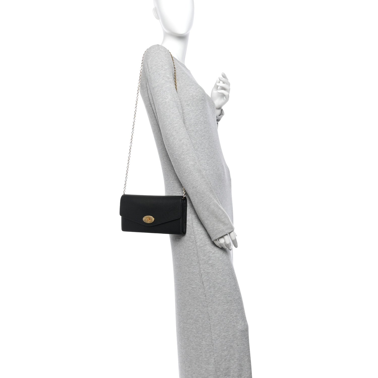 Mulberry Small Classic Grain Calfskin Darley Clutch Clay 2 of 10
