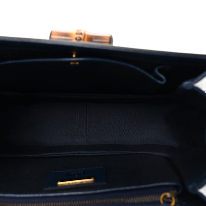 Gucci Calfskin Kaleidoscope Medium Bamboo 1947 Top Handle Bag Blue Orange Multicolor Blue Agata 5 of 9