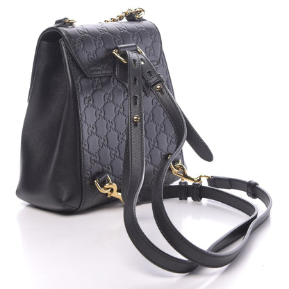 Gucci Guccissima Signature Padlock Backpack Black 2 of 9