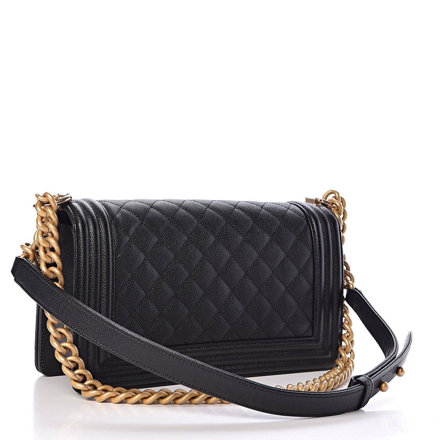 Caviar Quilted Medium Boy Flap Black