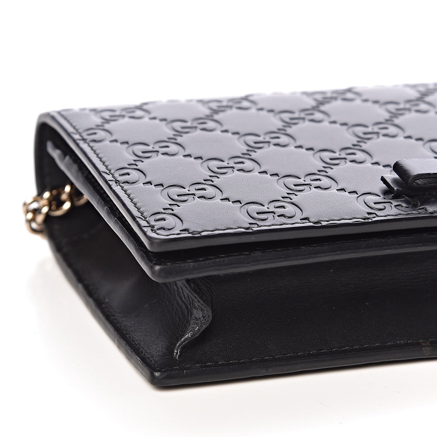 Guccissima Signature Bowy Chain Wallet Black