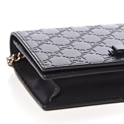 Gucci Guccissima Signature Bowy Chain Wallet Black 12 of 15